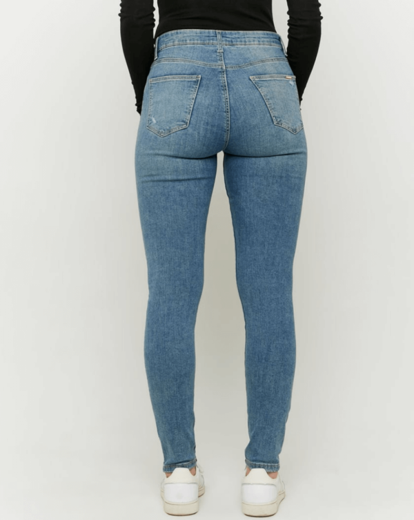 High-Waist Jeans mit Distressed-Look
