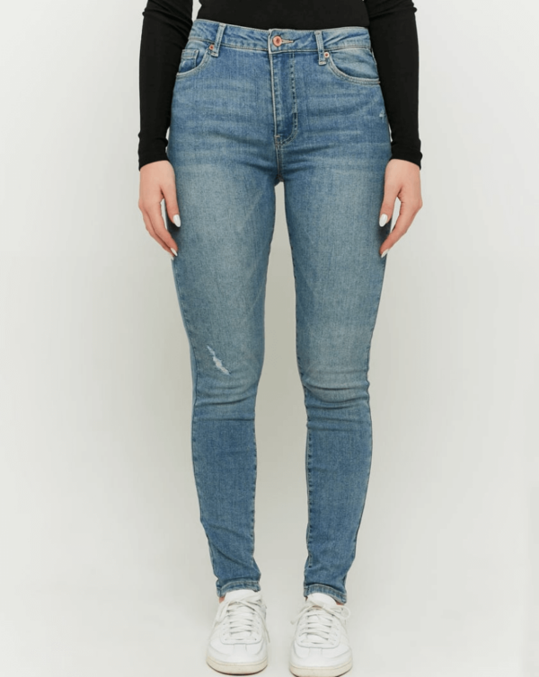 High-Waist Jeans mit Distressed-Look - Image 2