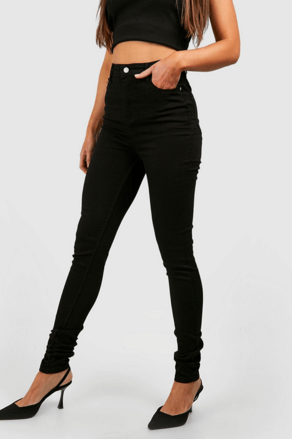 Schwarze Skinny Jeans
