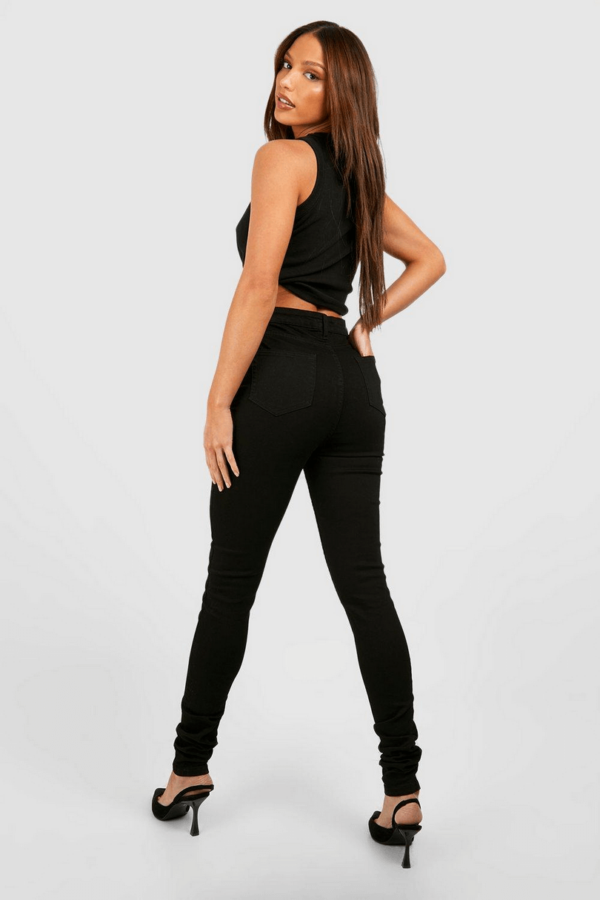 Schwarze Skinny Jeans